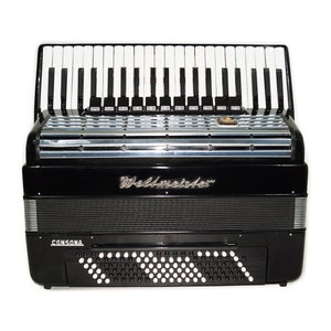 Weltmeister Consona Converter Free Bass Stradella German Piano Accordion New Straps Case, Great Professional Accordion Gorgeous Sound