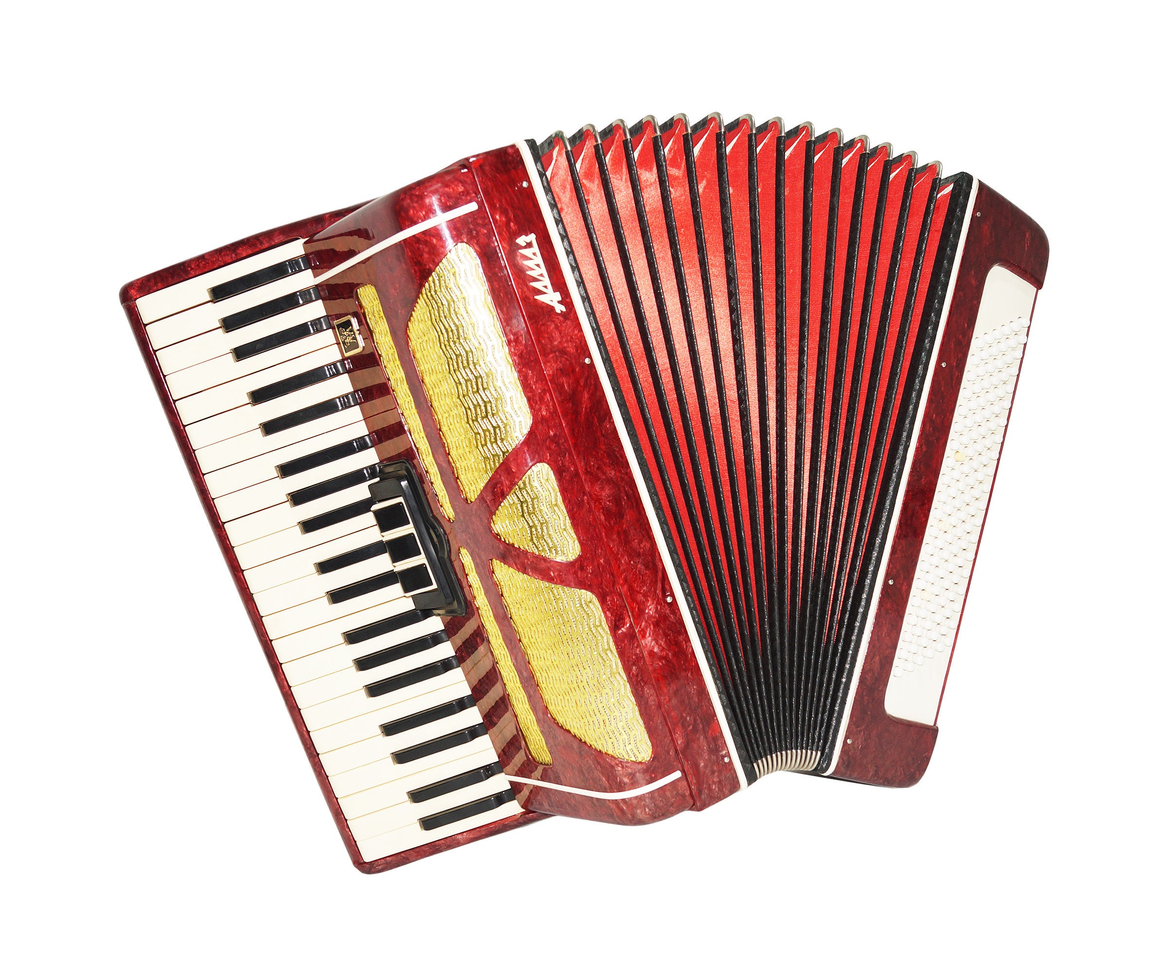 Russian Piano Accordion for Adults Almaz 120 Bass, Soviet