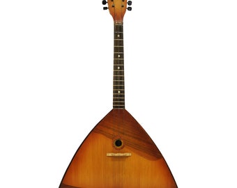 Folk Vintage Original Balalaika 6 Strings, Natural Wood, Old String Musical Instrument, Beautiful Sound!