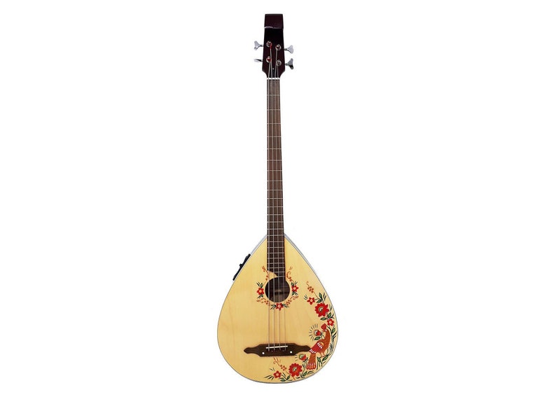 Folk Electric Ukrainian Guitar Kobza Bass 4 Strings with Electro Folk Electric Ukrainian Guitar Kobza Bass 4 Strings with Electro