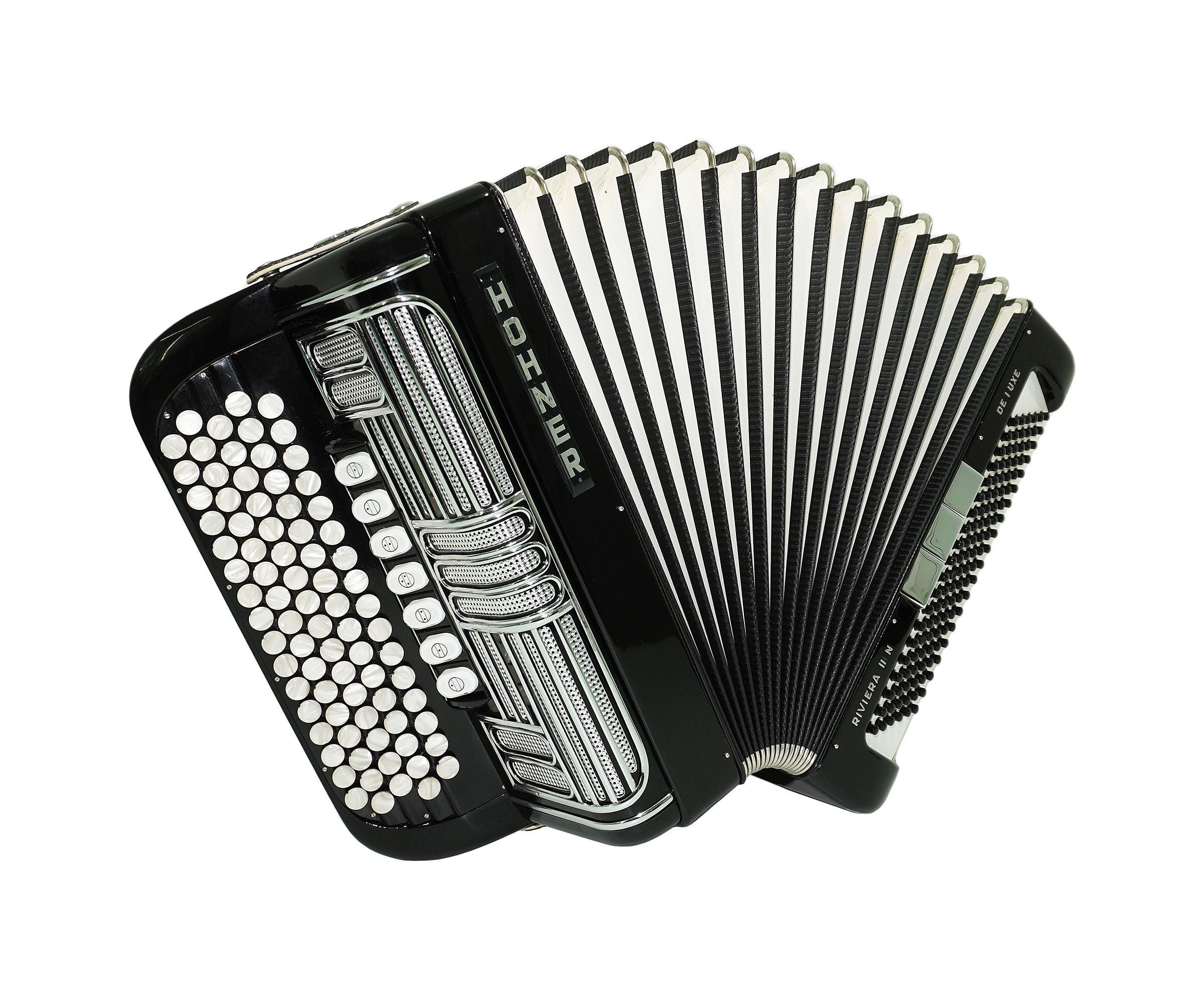 HOHNER クロマチック アコーディオン Bravo II 48 BLK 小さくて初心者