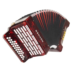 Rare Vintage Hohner Club IIIB S, Diatonic Button Accordion Squeezebox New Straps, made in Germany, Concertina Wonderful sound