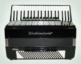 Weltmeister Stella Piano Accordion 120 Bass Buttons, German Original Professional Accordian, New Straps and Soft Case for a Gift