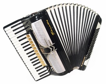 Firotti Elegance 120 Bass, made in Germany, Original Piano Accordion, New Straps Soft Case, Rich and Powerful Sound!