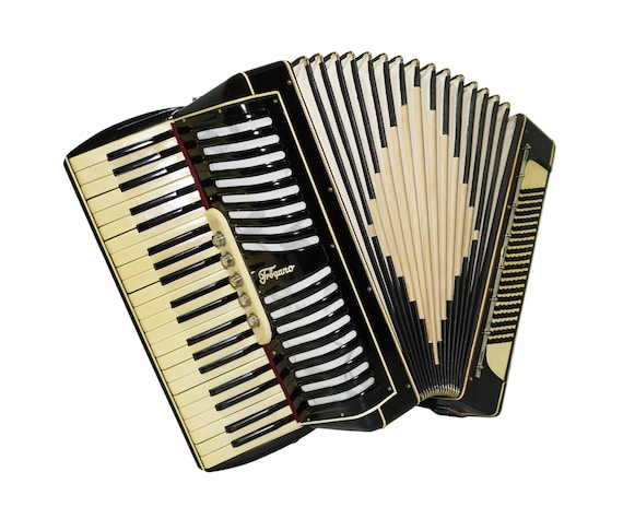 Rare Vintage Piano Accordion Frogano, Made in Germany, 120 Bass