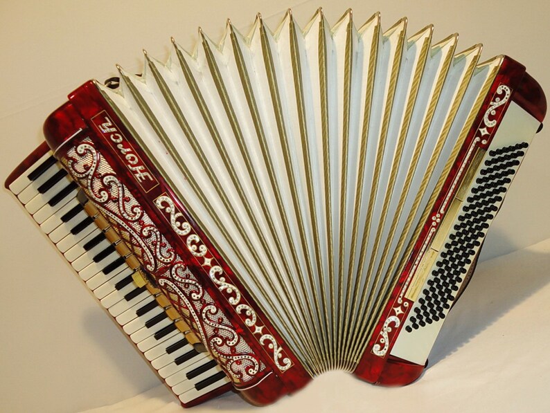Horch 120 Bass German Piano Accordion Instrument Etsy