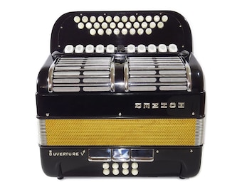 Hohner Accordion Close to New! Hohner Ouverture V Diatonic, Original German Squeezebox, Button Accordion Garmon, Luxury Harmonica