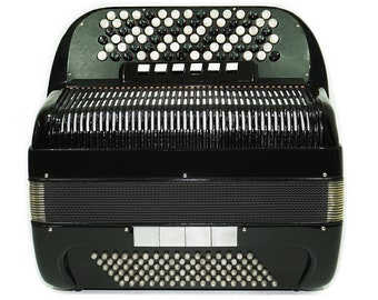 6 Row Button Accordion, Rare Vintage Organtone, made in Italy, New Straps 2290, Original Italian Acordian Instrument, Amazing Rich sound!