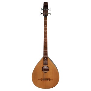Bass Guitar 4 Strings Original Handmade Ukrainian Folk Kobza Lute Vihuela, Wooden High Quality Oud Musical Instrument, Rich Sound!