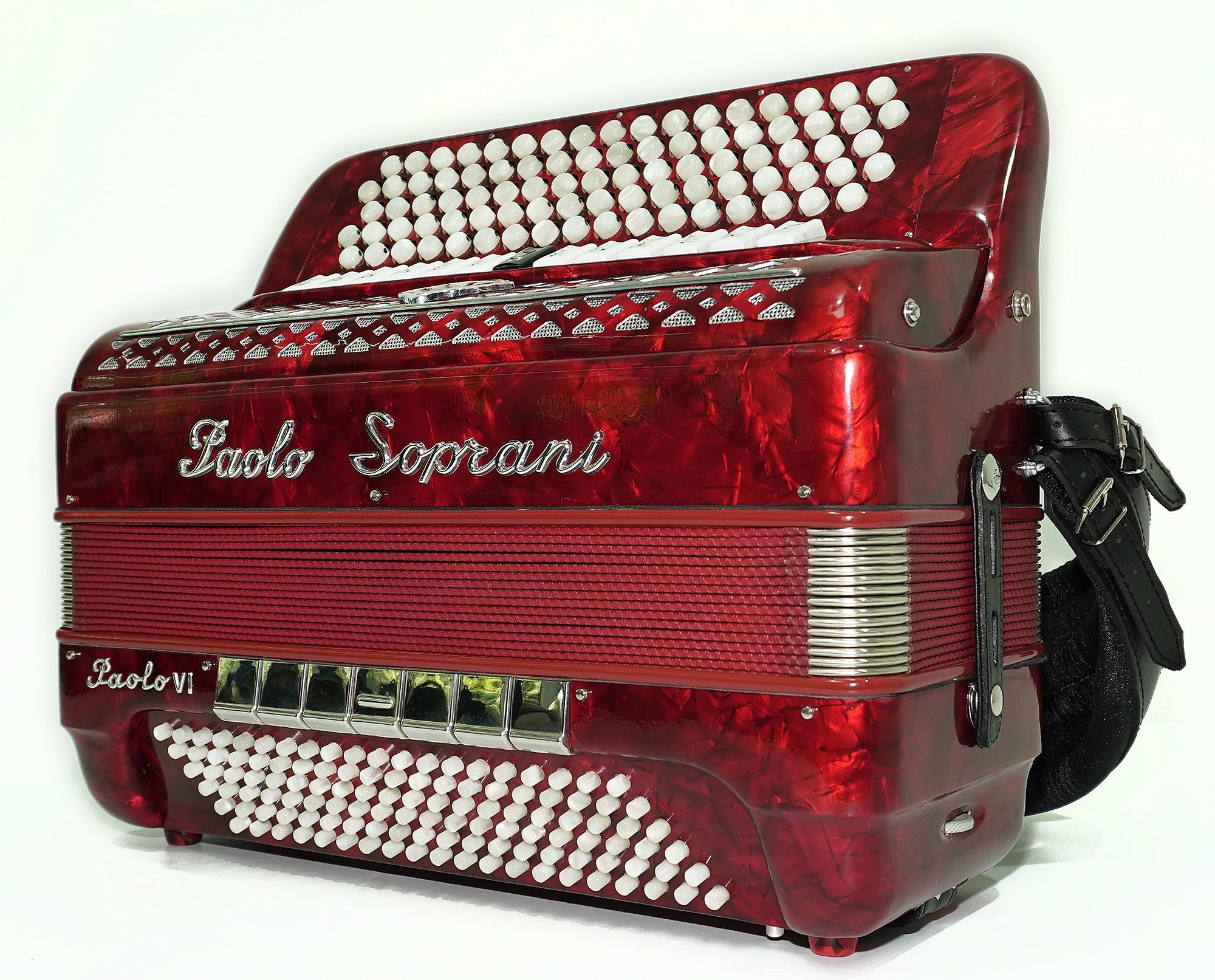 Paolo Soprani 5 Rows Button Accordion Made in Italy, C Griff