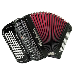 Royal Standard Button Accordion 96 Bass, made in Germany, C Griff Concert Akkordeon Lightweight, with Straps and Hard Case