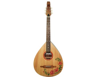 Handgemachte Folk Ukrainische Klassische Gitarre Laute 6 Saiten Vihuela Kobza aus Holz, Original Handbemalt! Großartiger Klang!
