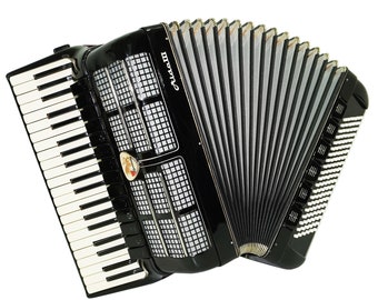 Lignatone Aida III Full Size Piano Accordion, made in Czechoslovakia, New Straps Case, Keyboard Accordion Instrument, Rich Beautiful sound