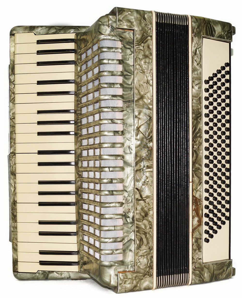 ロシアのアコーディオン ヴィンテージ ピアノ アコーディオン レッド