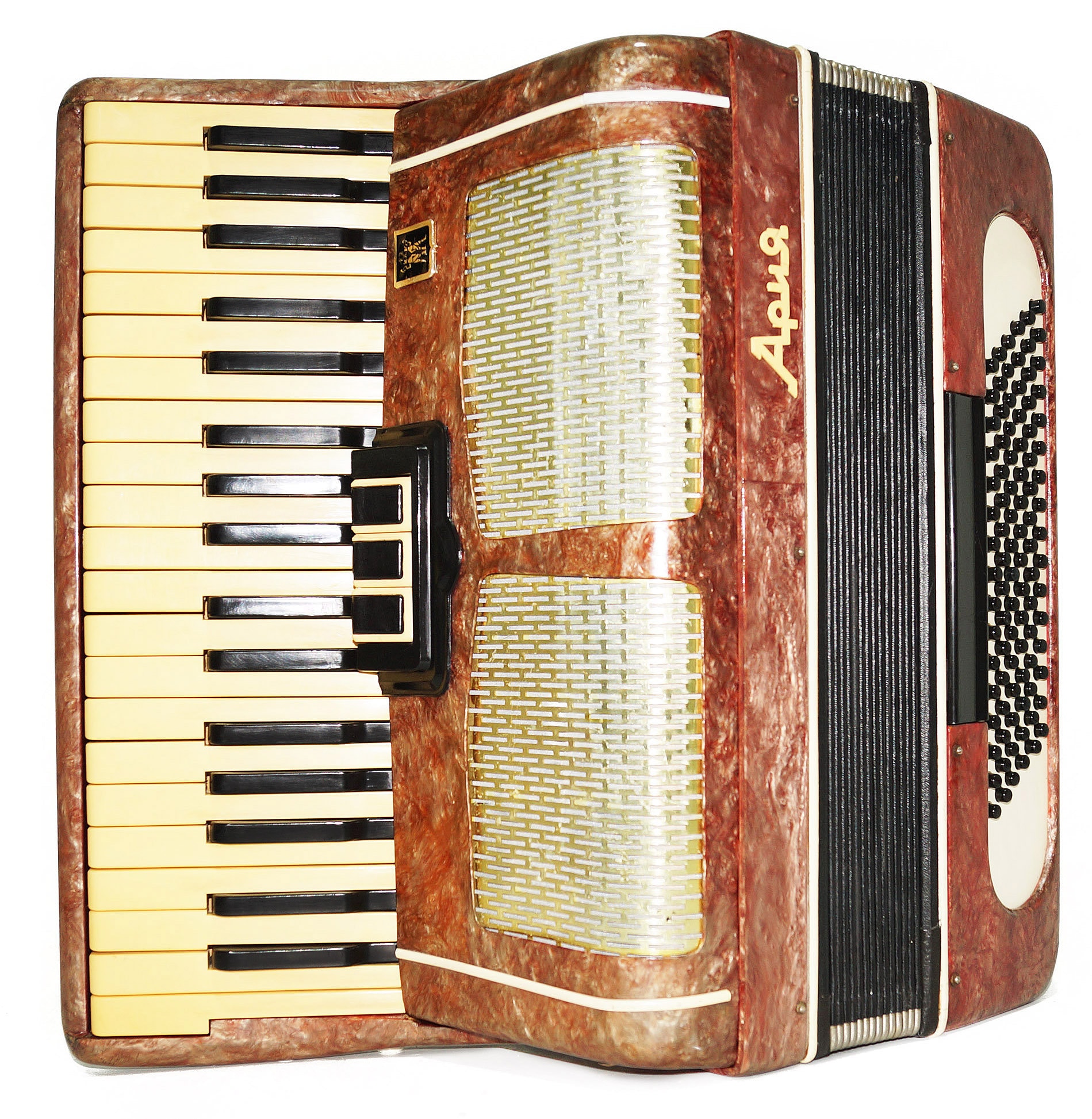 ロシア製アコーディオン、オリジナルピアノアコーディオン Ariya 96