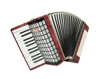 Russian Lightweight Piano Accordion 60 Bass Yunost for Beginners Children Kids, New Straps, Small Concertina Musicales for Study