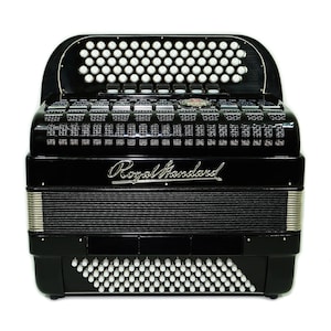 Royal Standard Button Accordion 96 Bass, made in Germany, C Griff Concert Akkordeon Lightweight, New Straps and Hard Case