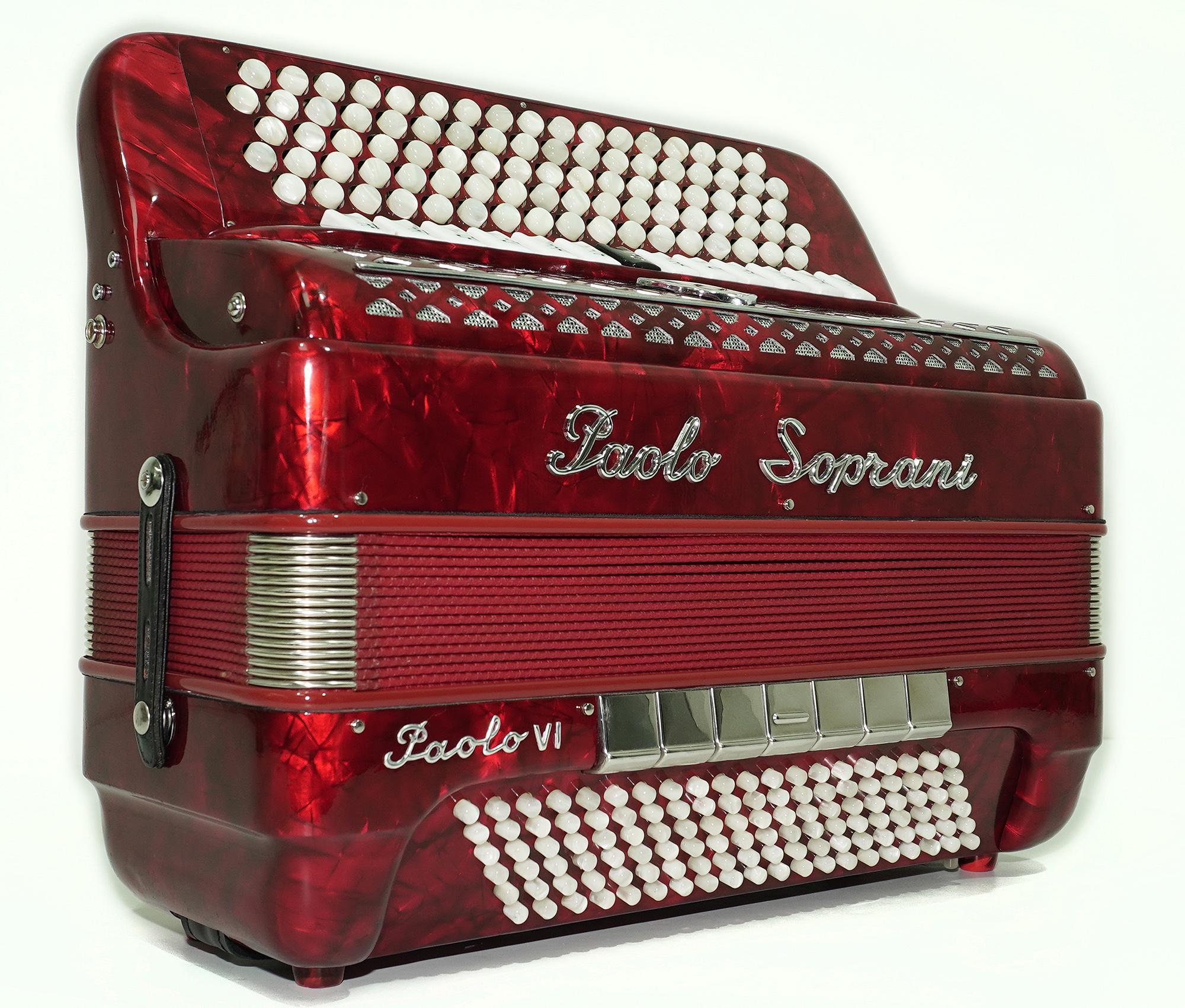 Paolo Soprani 5 Rows Button Accordion Made in Italy, C Griff