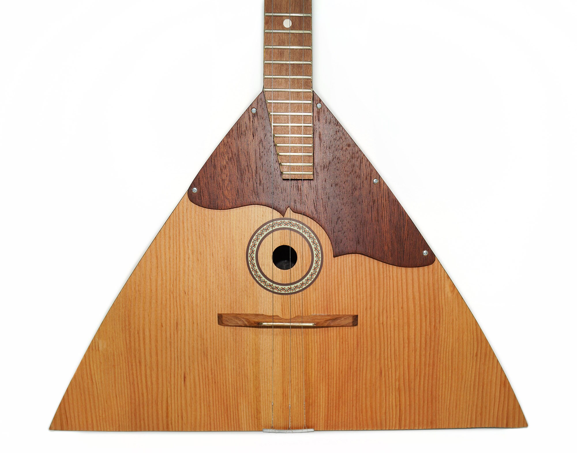 ウクライナ製の民族楽器バラライカ 3 弦プリマ、ハンドメイドの天然木
