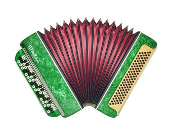 ウクライナ製ソリッドリードボタンアコーディオン 120ベース 5列 B