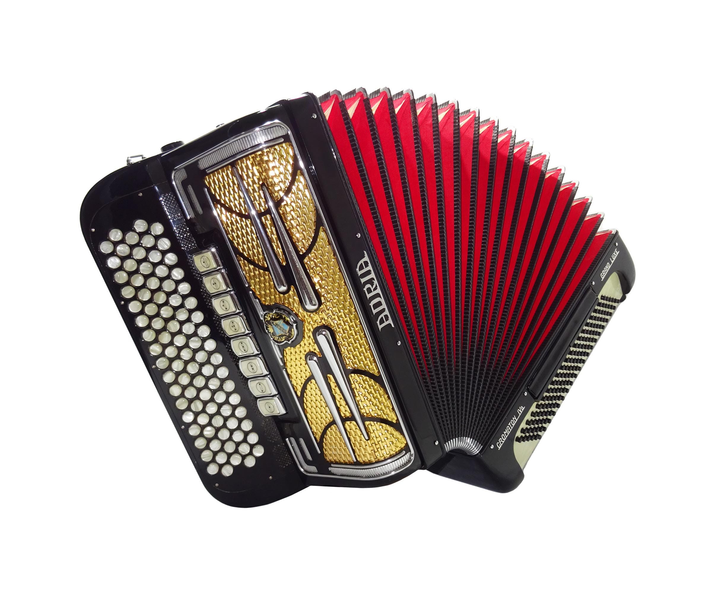 Adria Cromaton IV B Grand Luxe 5 Row Button Accordion 120 Bass