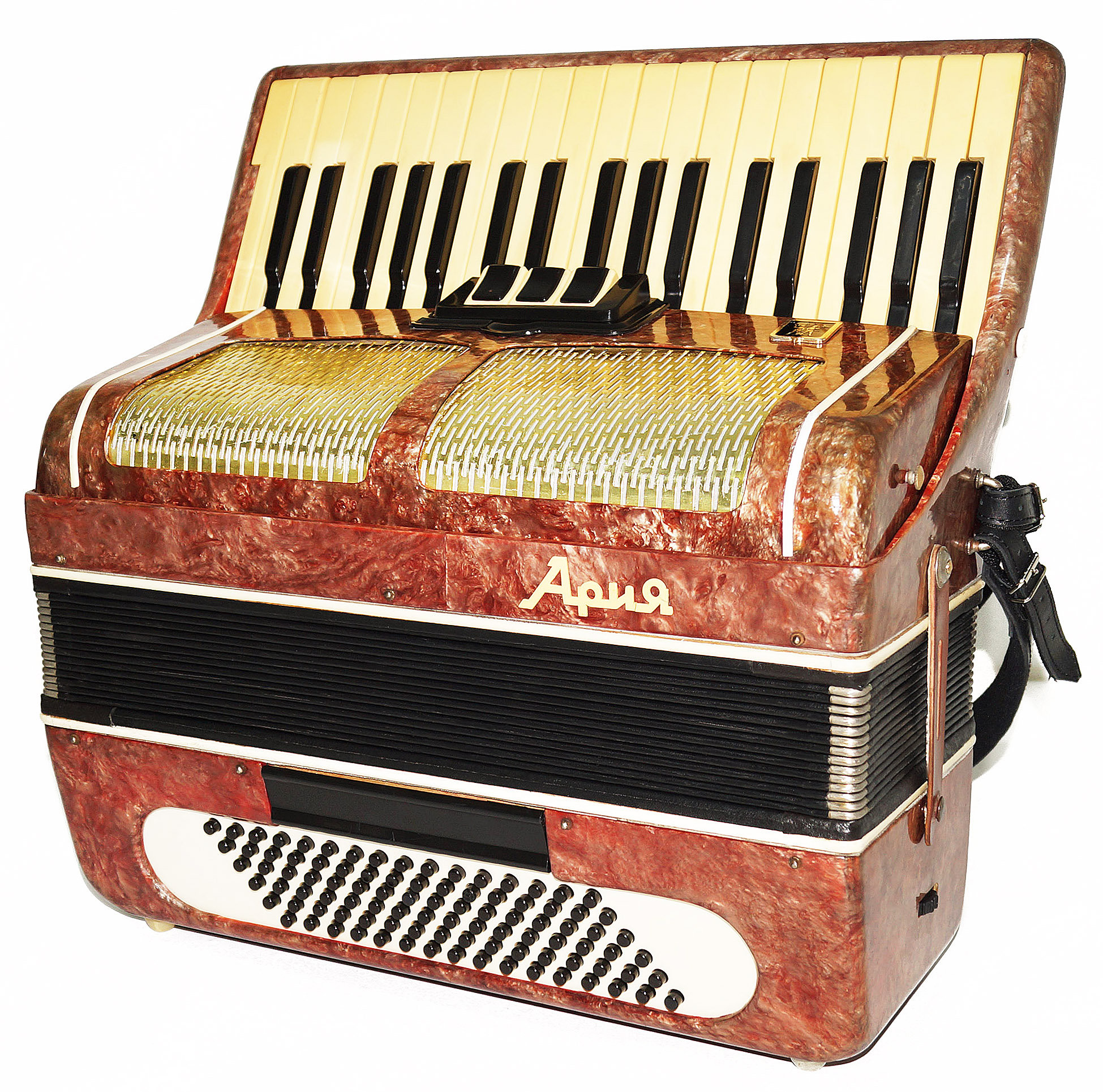 ロシア製アコーディオン、オリジナルピアノアコーディオン Ariya 96