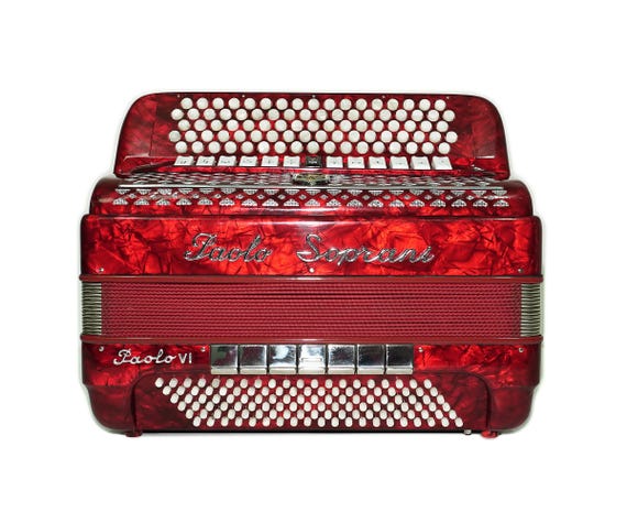 Paolo Soprani 5 Rows Button Accordion Made in Italy, C Griff