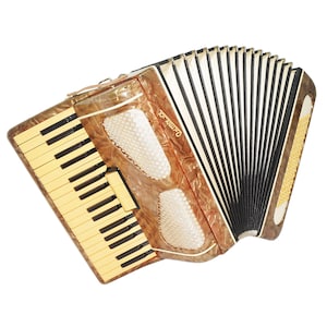 Piano Accordion Octava, made in Russia 80 Bass Buttons, New Straps, Hard Case, Accordian for Beginners Children, Very Beautiful sound.