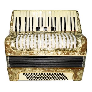 Vintage German Accordion, Lightweight Parlando 80 Bass, for Beginner Children Kids Piano Accordion, Original Straps, Rich Beautiful Sound!