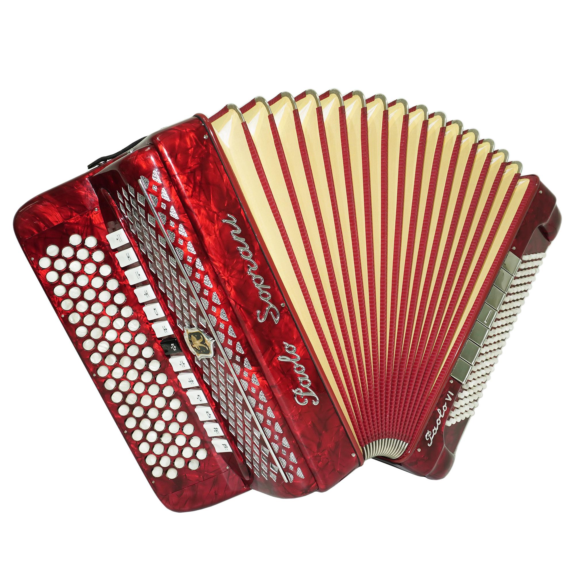 Paolo Soprani 5 Rows Button Accordion Made in Italy, C Griff