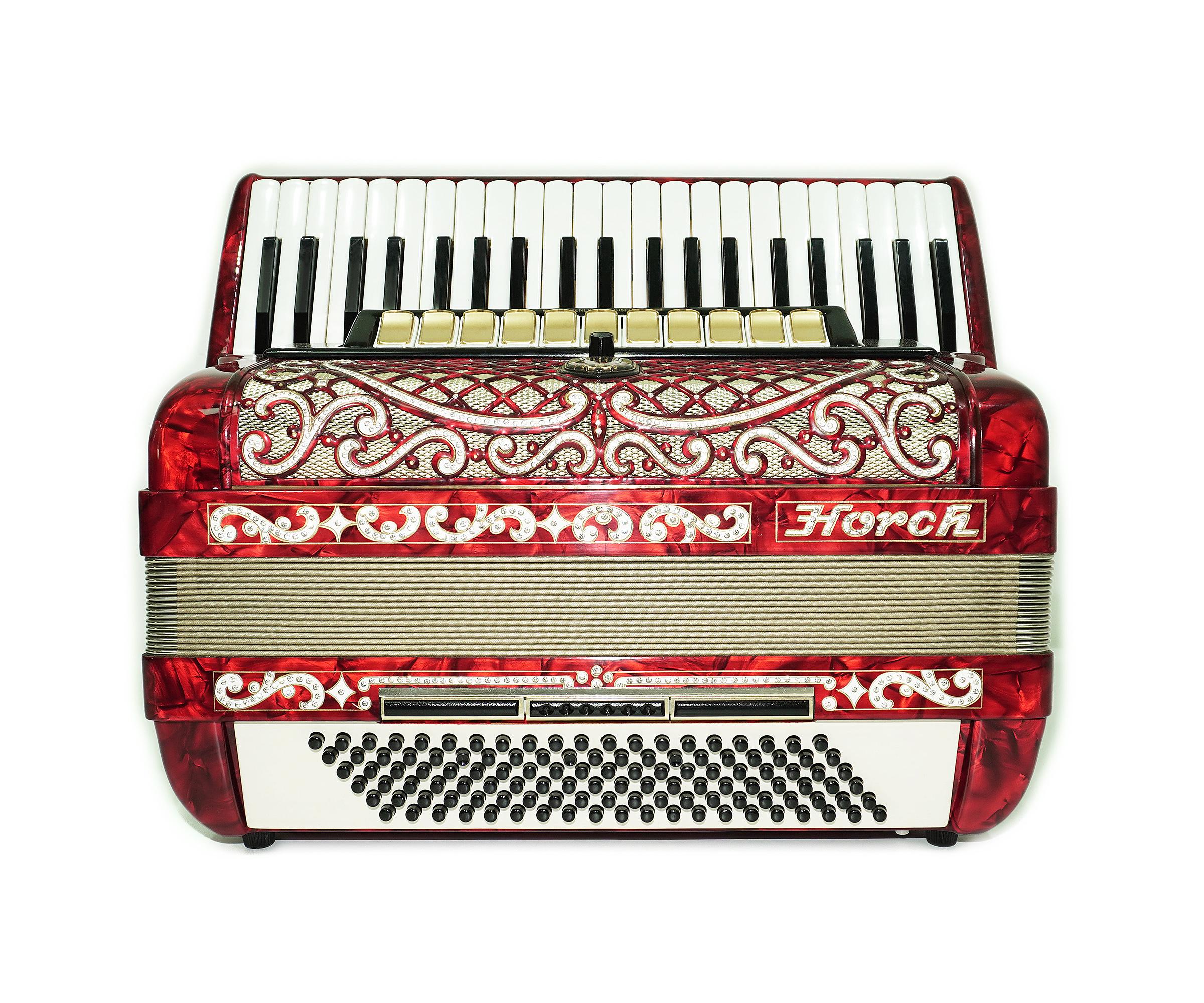 Italy製Recanati アコーディオン 30鍵 レッド、ケース付 Italy製Recanati アコーディオン 30鍵 レッド、ケース付き 120 bass