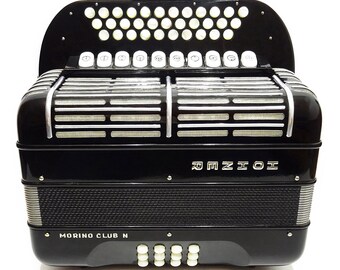 Hohner Morino Club N Diatonic Double Cassotto Harmonika made in Germany 2097, New Straps, Case, Squeezebox Garmon, Amazing Rich Deep sound