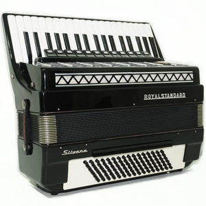 Royal Standard Silvana Accordion made in Germany 96 Bass Concert Piano Acordeon for Adults 2236 New Straps, Case Beautiful Quality Sound image 4