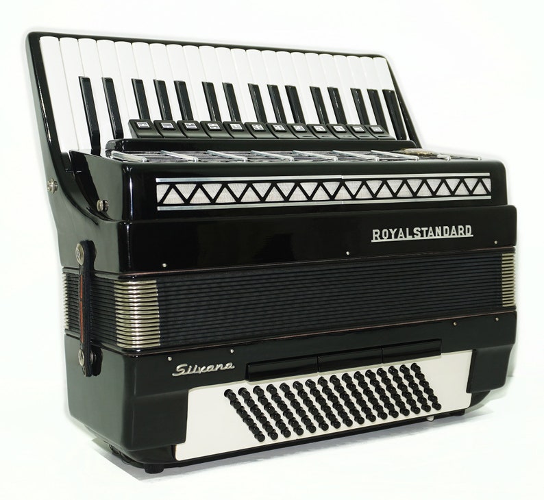 Royal Standard Silvana Accordion made in Germany 96 Bass Concert Piano Acordeon for Adults 2236 New Straps, Case Beautiful Quality Sound image 4