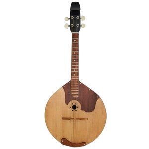 Classic Domra 4 Strings Prima made in Ukraine, Original Handmade Lute, Natural Wood, Quality Folk Musical Instrument, Bright Sound!