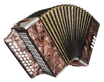 Old Vintage Hohner Club II Diatonic Button Accordion Squeezebox Concertina, 2021, made in Germany Amazing Wonderful sound