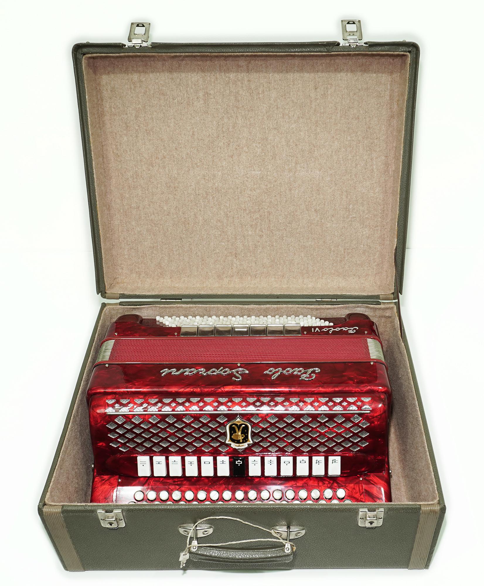 Paolo Soprani 5 Rows Button Accordion Made in Italy, C Griff