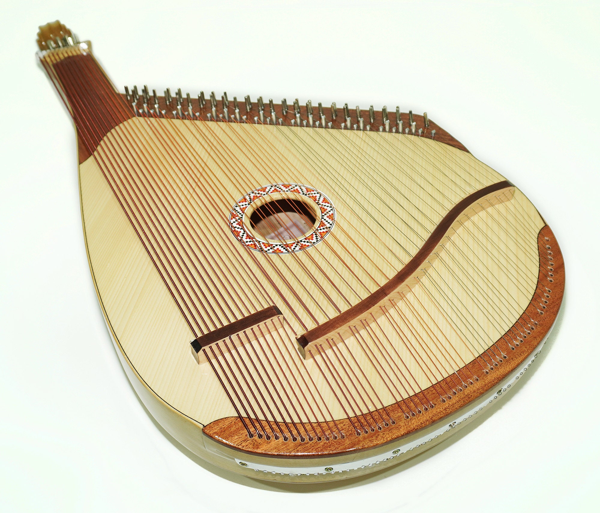 Folk Lviv Bandura 55 Steel Strings Lightweight Chromatic Musical