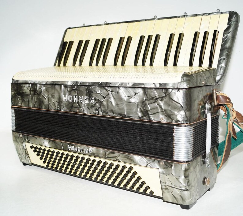 Hohner Verdi III B Vintage German Piano Accordion 120 Bass Etsy