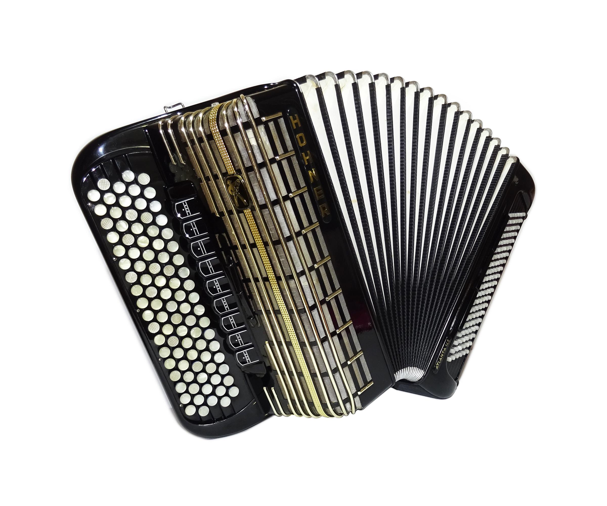 Hohner Atlanta 145 Akkordeon 5列ボタンアコーディオン Cグリフ