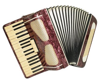 Octava Piano Accordion 80 Bass, made in Russia, New Straps, Accordian for Beginners Children for Study