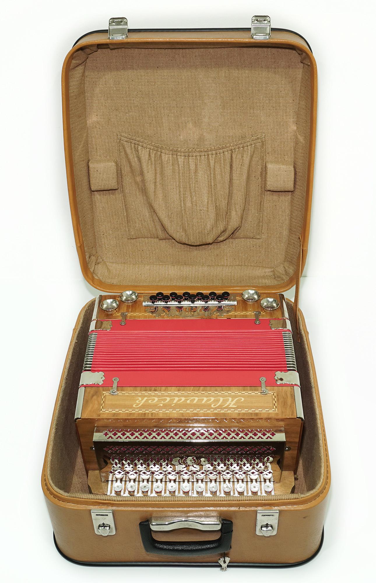 Close to New! Hlavacek Unique Diatonic Harmonica Button Accordion