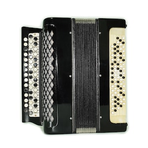 Free Bass Button Accordion, Russian Bayan Yunost 80 Bass, Lightweight for Beginners, New Straps, Vintage Bayan Accordian