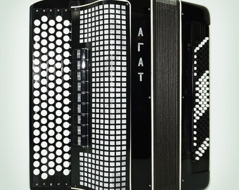 Russian Bayan Converter Double Cassotto, Agate Button Accordion, Gorgeous and Powerful Sound, Great Bayan Accordian, Professional Bayan