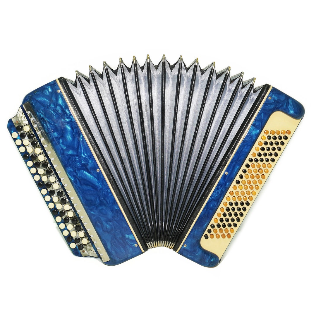 Folk Russian Bayan Tembr, Used Accordion Instrument, 100 Bass Buttons