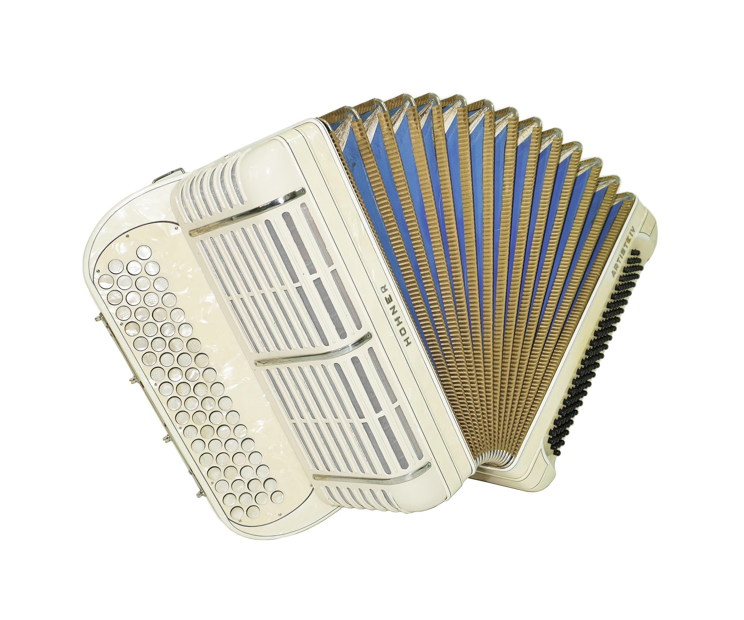 Vintage HOHNER ARTISTE IV, 4 Rows Button Accordion B Griff