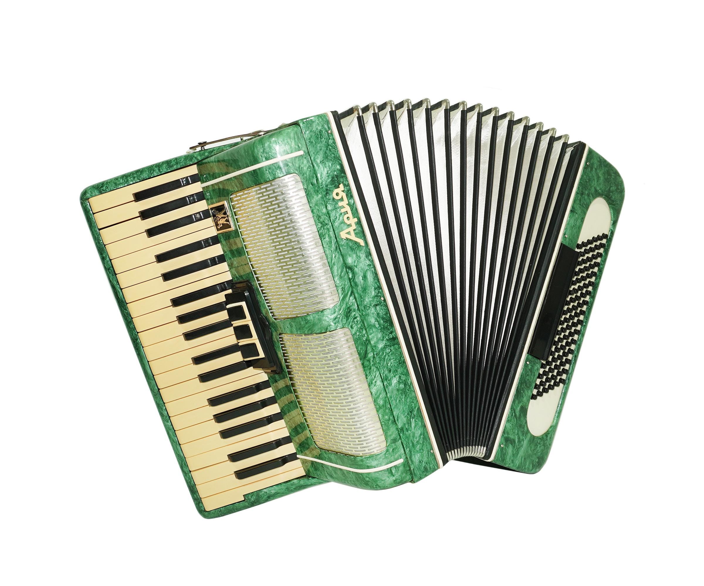 Vintage Accordion 96 Bass Buttons, Original Keyboard Piano