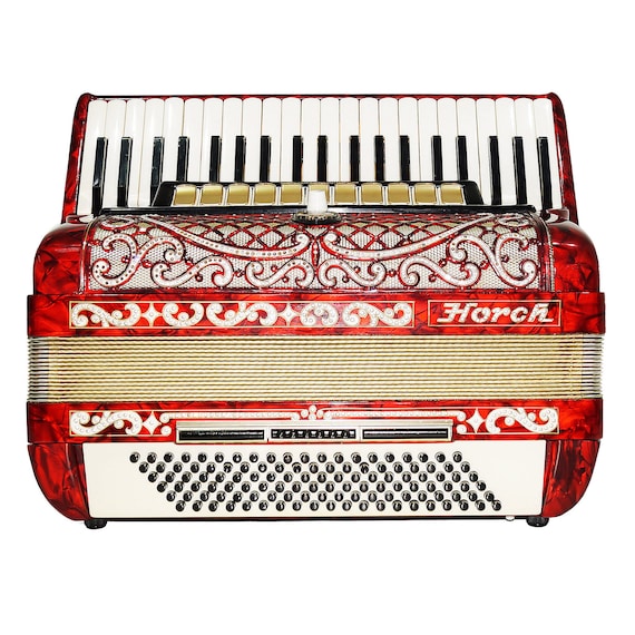 Full Size Horch Deluxe Piano Accordion Made in Germany New Straps