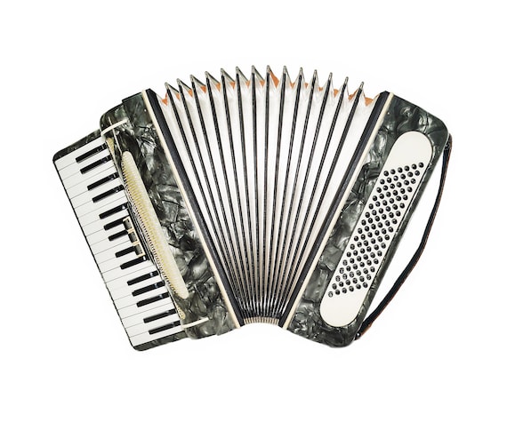 Original Concert Piano Accordion Volna 96 Bass, Made in Russia