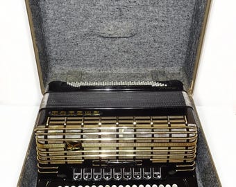 Hohner Atlanta 145 Akkordeon 5列ボタンアコーディオン Cグリフ